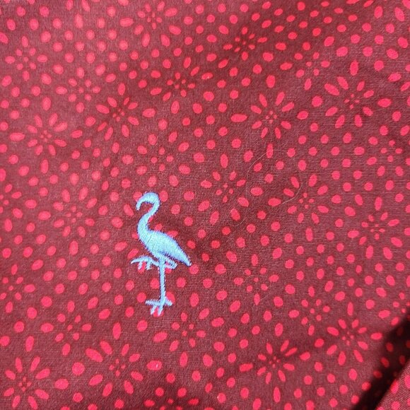 Taylorbyrd 1930 Shirt Mens Med Red Textured Long Sleeve Cotton Button up - Picture 2 of 8